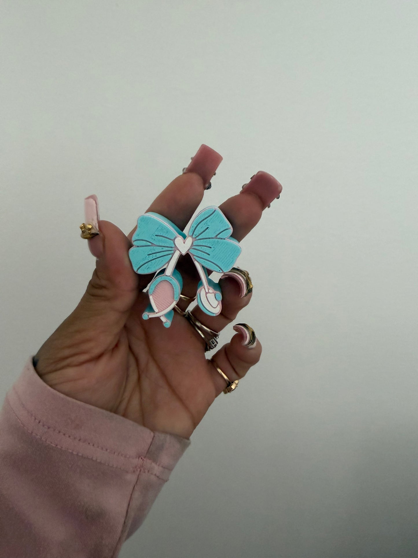 Nurse bow straw toppers