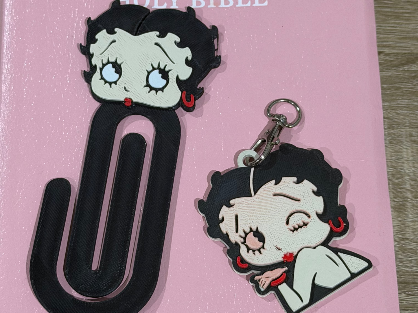 Betty boop keychain and bookmark